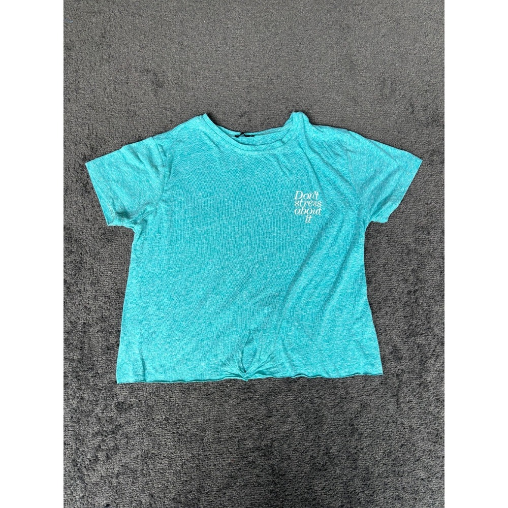 Ladies T Shirt River‎ Island Size 38 Cropped aQUA